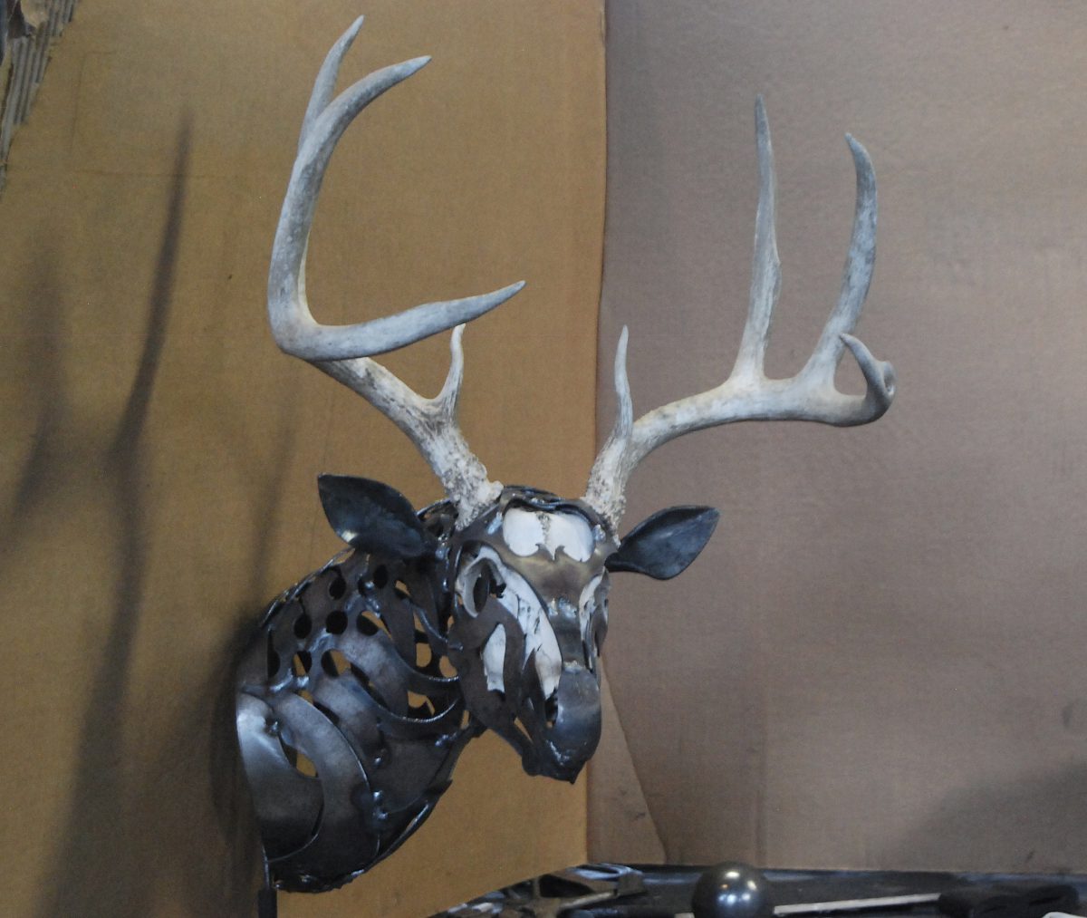 deer antlers metal sculpture doug hays