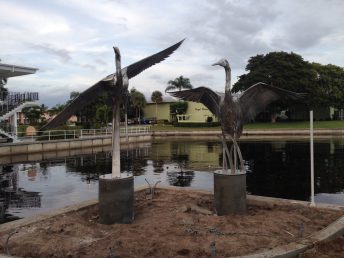 metal bird sculptures