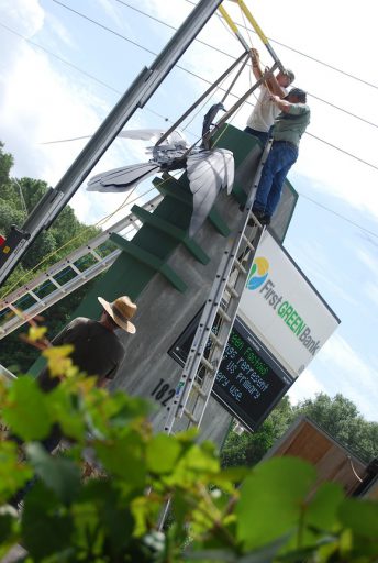 corporate art anhinga bird sculpture first green bank florida