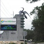 corporate art anhinga metal bird sculpture first green bank