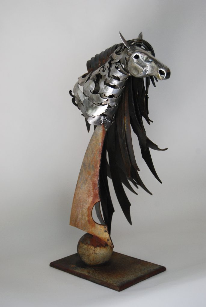 Metal Horse Art Sculpture by Florida Artist Doug Hays