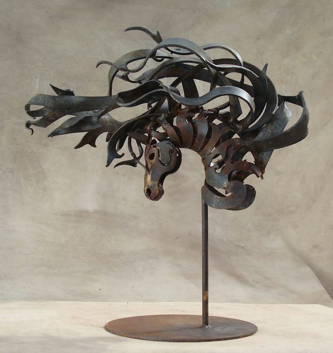 Metal Horse Art Sculpture by Florida Artist Doug Hays