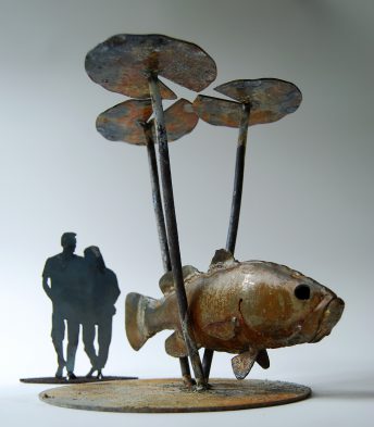 largemouth bass sculpture maquette doug hays